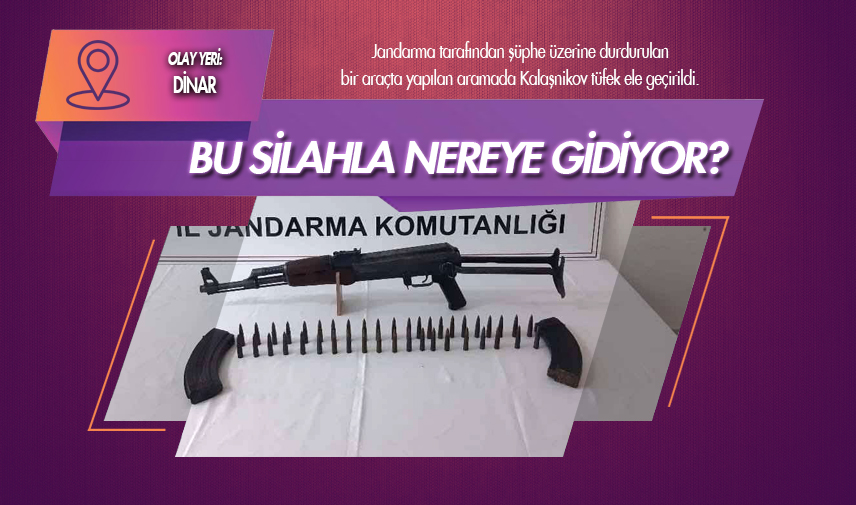 Şüphe üzerine durdurulan otomobilde Kalaşnikov ele geçirildi